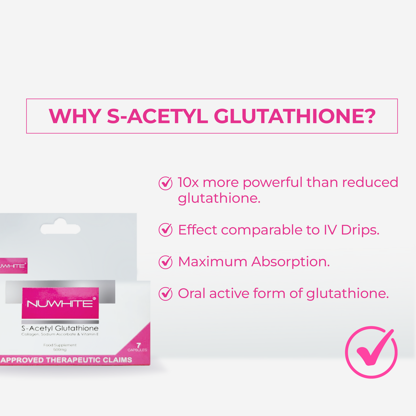 Nuwhite S-Acetyl Glutathione 7-Day Trial Pack