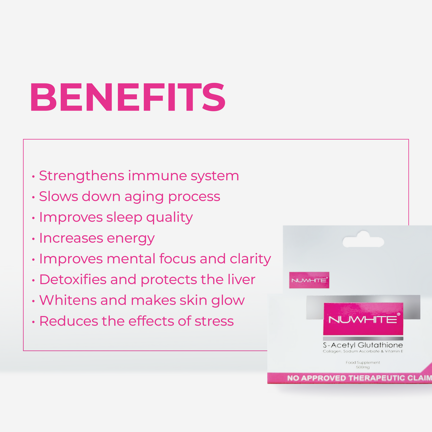 Nuwhite S-Acetyl Glutathione 7-Day Trial Pack