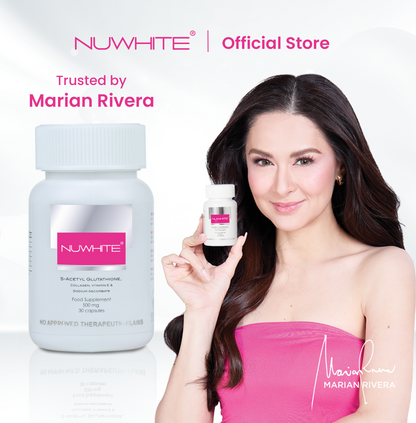 Nuwhite S-Acetyl Glutathione 1 Bottle WITH FREE NUWHITE WHITENING VITAMIN C